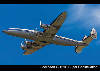 Pocztówka - Samolot Lockheed C-121C Super Constellation