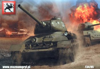 Pocztówka - Czołg średni T-34/85