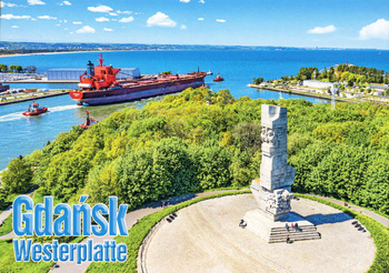 Pocztówka - Holowniki i statek towarowy w Gdańsku