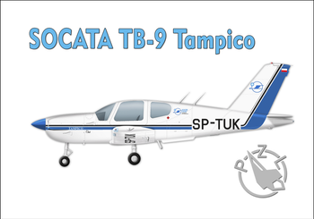 Magnes - Samolot SOCATA TB-9 Tampico