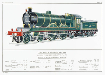 Pocztówka - The North Eastern Railway - Express Passenger Locomotive No. 730