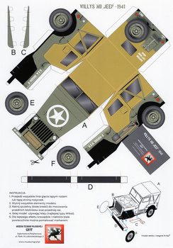 Model kartonowy - WILLYS MB "JEEP" (1941)