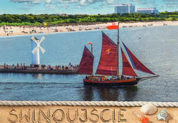 Pocztówka - Żaglowiec VICTORIA - Świnoujście