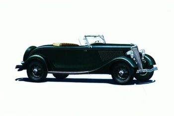 Pocztówka - Samochód Ford V-8 Roadster 1934