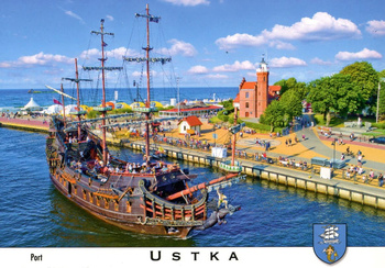 Pocztówka - Statek wycieczkowy DRAGON - Ustka