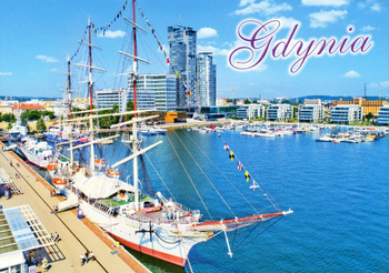 Pocztówka - Żaglowiec DAR POMORZA - Gdynia