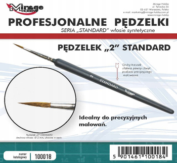 Pędzelek Mirage Hobby 100018 Standard rozmiar 2 (włosie syntetyczne)