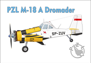Magnes - Samolot PZL M-18 A Dromader