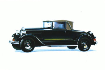 Pocztówka - Samochód Packard Standard V8 Convertible Coupe 1932