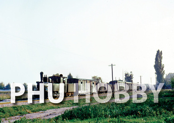 Pocztówka 21x14,8 cm - Parowóz wąskotorowy Tx4-1315 - Sochaczewska Kolei Dojazdowa 1971 r.