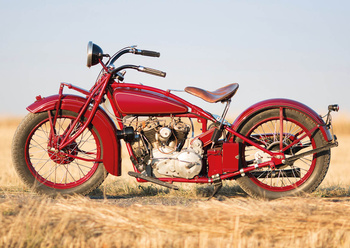 Pocztówka - Motocykl Indian 1928
