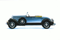 Pocztówka - Samochód Packard Standard V8 Roadster 1930