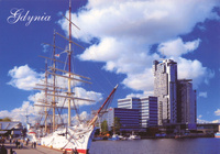 Pocztówka - Żaglowiec DAR POMORZA - Gdynia