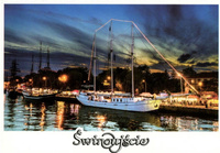Pocztówka - Żaglowiec - Świnoujście