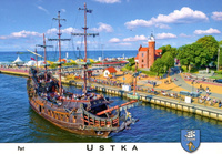 Pocztówka - Statek wycieczkowy DRAGON - Ustka