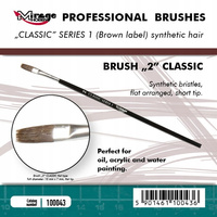 Pędzelek Mirage Hobby 100043 Płaski High Quality Classic seria 1 rozmiar 2
