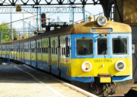 Pocztówka - Elektryczny zespół trakcyjny EN57-1119