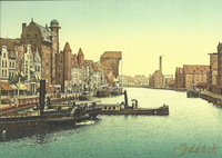 Pocztówka-reprint - Statki w Gdańsku około 1900 r.