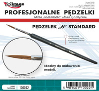 Pędzelek Mirage Hobby 100022 Standard rozmiar 6 (włosie syntetyczne)