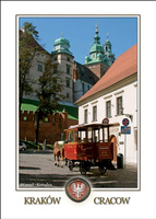 Pocztówka - Tramwaj konny w Krakowie