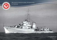 Pocztówka - Niszczyciel ORP BŁYSKAWICA na redzie portu w Cowes 1941 r.