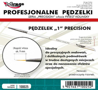 Pędzelek Mirage Hobby 100025 Precision Kolinsky rozmiar 1