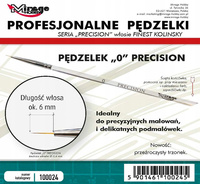 Pędzelek Mirage Hobby 100024 Precision Kolinsky rozmiar 0